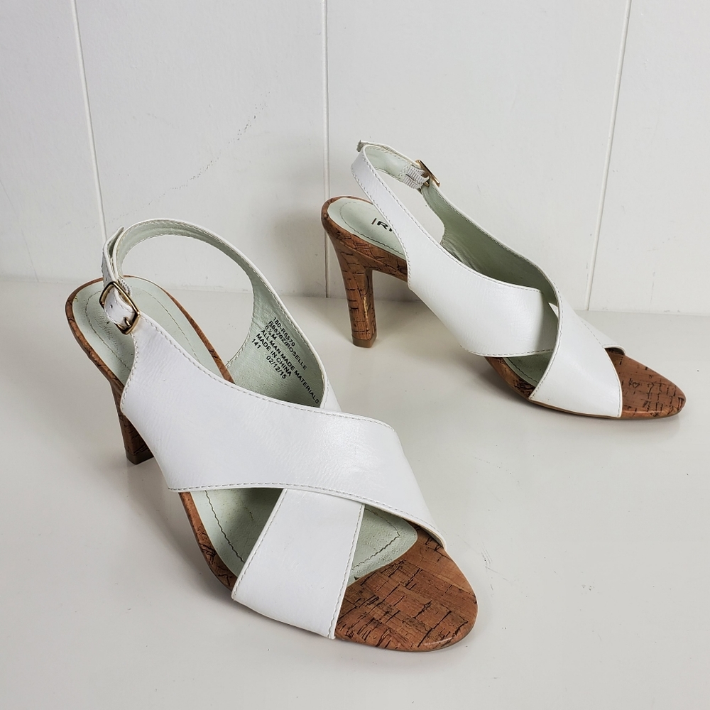 Rialto open toe cross 3.25" high heels